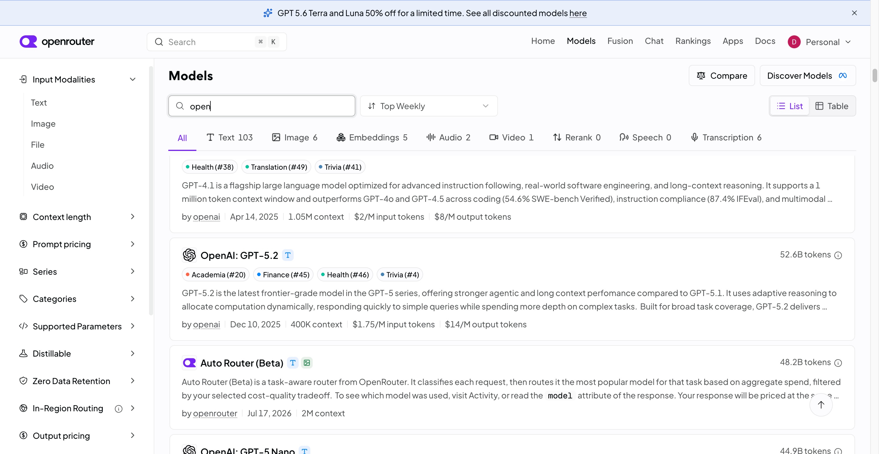 A single OpenRouter API key routing requests to OpenAI, Anthropic, and Meta model endpoints